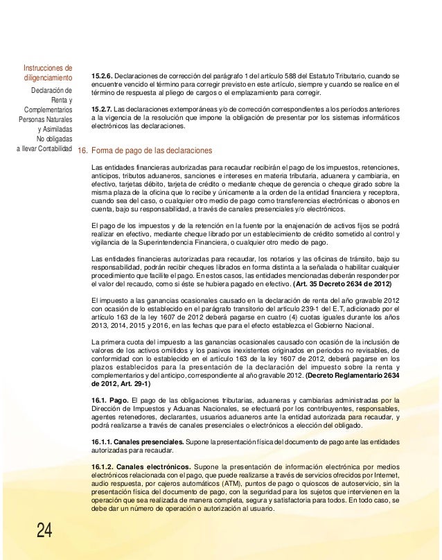 cartilla declaracion de renta 2013 dian